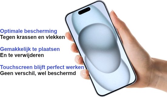 ArmorDrop Transparant Hoesje Inclusief 2x Screenprotector Geschikt Voor iPhone 15 Plus