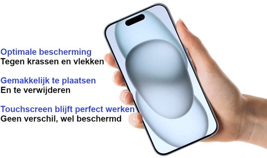 ArmorDrop Full Guard Screenprotector Geschikt Voor iPhone 15 Plus - Gehard Glas - 2 Stuks