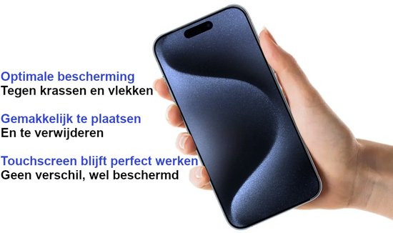 ArmorDrop Full Guard Screenprotector Geschikt Voor iPhone 16 Plus - Gehard Glas - 2 Stuks