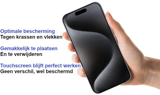 ArmorDrop Full Guard Screenprotector Geschikt Voor iPhone 16 - Gehard Glas - 2 Stuks