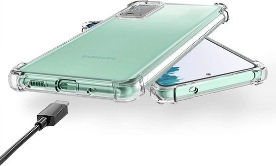 Anti Shock Hoesje Geschikt Voor Samsung Galaxy S20 FE (Fan Edition) - ShockProof Silicone Case - Transparant Back Cover