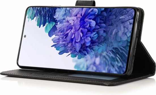 BookCase Hoesje Samsung S20 Plus | Wallet Case | Samsung S20 Plus Hoesje Met Pasjeshouder - Zwart