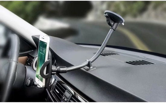 Lennexo Telefoonhouders Auto | Autohouder Met Zuignap | Universele GSM Houder Auto Voor Smartphone | Geschikt voor op de Dashboard - Voorruit - Ventilatierooster