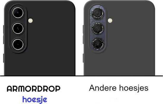 Armordrop Zwart Hoesje Geschikt Voor Samsung S23 - Telefoonhoesje Zwart