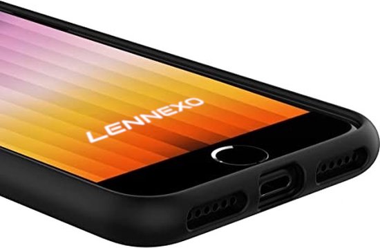 Hoesje en Screenprotector Combi Geschikt Voor iPhone SE / 8 / 7 - Zwarte Siliconen Hoesje + 2x Screenprotector