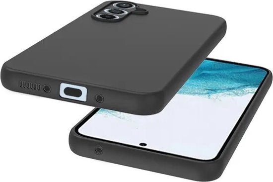 Zwart Hoesje Geschikt Voor Samsung Galaxy S23 - Zwarte Siliconen hoesje - TPU Back Cover Hoes - Zwart