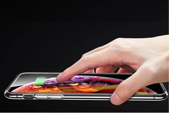 Hoesje en Screenprotector Combi Geschikt Voor iPhone 11 Pro - Transparant Hoesje + Premium screenprotector