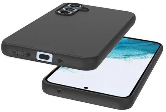 Zwart Hoesje Geschikt Voor Samsung Galaxy S25 Edge - Zwarte Siliconen hoesje - TPU Back Cover Hoes - Zwart