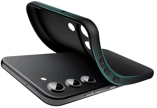 Hoesje en Screenprotector Combi Geschikt Voor Samsung Galaxy S25+ (S25 PLUS) - Zwarte Siliconen Hoesje + 2x Screenprotector