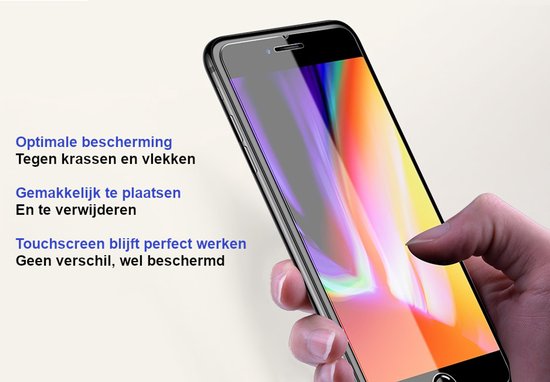 ArmorDrop Full Guard Screenprotector Geschikt Voor iPhone SE 2022 / 8 / 7- Gehard Glas - 2 Stuks