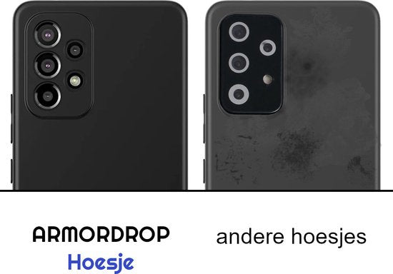Armordrop Zwart Hoesje Geschikt Voor Samsung A53 - Telefoonhoesje Zwart