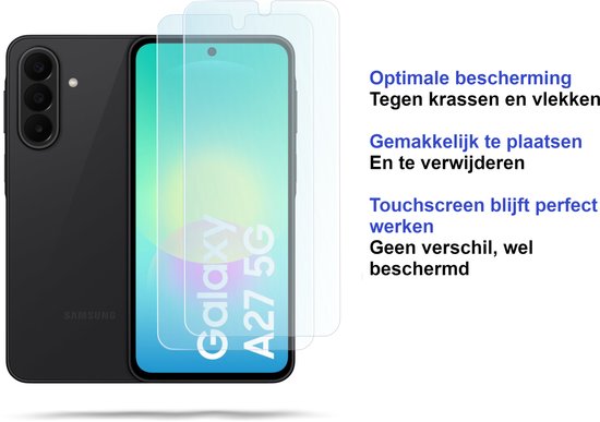 Premium Screenprotector Geschikt Voor Samsung A27 - Gehard Glas - 2 Stuks