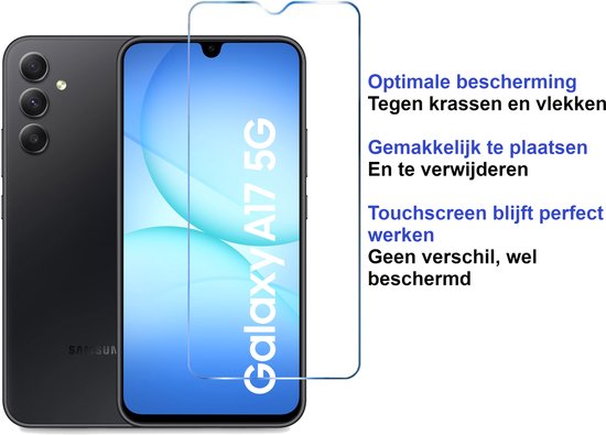 ArmorDrop Full Guard Screenprotector Geschikt Voor Samsung A17 - Gehard Glas - 2 Stuks