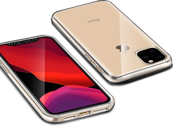 iPhone 11 Pro Max Hoesje | 2 in 1 Siliconen Hoesje 360° Bescherming | TPU Hoesje en Screenprotector iPhone 11 Pro Max in 1