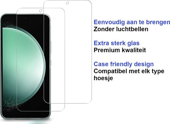 Premium Screenprotector Geschikt Voor Samsung S23 FE (Fan Edition) - Gehard Glas - 2 Stuks