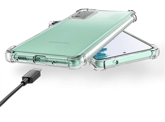 Hoesje en Screenprotector Combi Geschikt Voor Samsung S20 FE (Fan Edition) - Anti Shock Hoesje + 2x Screenprotector