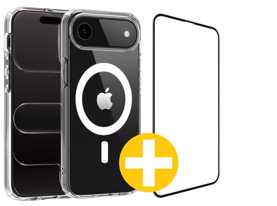 Magnetisch Hoesje en Screenprotector Combi Geschikt Voor iPhone Air - Hoesje Geschikt voor Magsafe + Premium Screenprotector