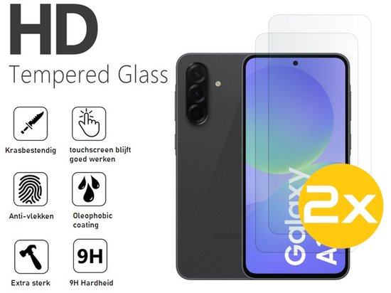 Hoesje en Screenprotector Combi Geschikt Voor Samsung Galaxy A36 - Zwarte Siliconen Hoesje + 2x Screenprotector