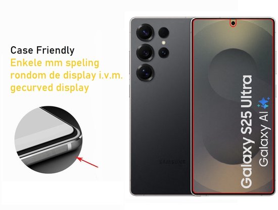 Hoesje en Screenprotector Combi Geschikt Voor Samsung S25 Ultra - Anti Shock Hoesje + 2x Screenprotector
