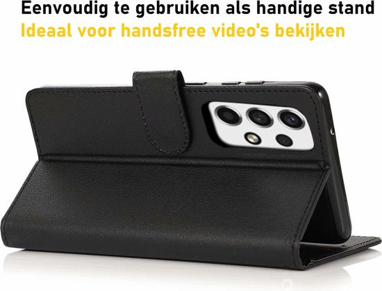 BookCase Hoesje Geschikt Voor Samsung A33 5G - Wallet Case - Hoesje Met Pasjeshouder - Zwart