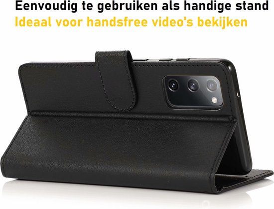 BookCase Hoesje Geschikt Voor Samsung S22 - Wallet Case - Hoesje Met Pasjeshouder - Zwart