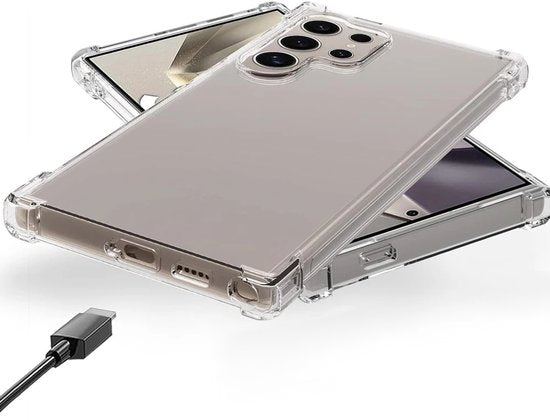 Anti Shock Hoesje Geschikt Voor Samsung Galaxy S25 ULTRA - ShockProof Silicone Case - Transparant Back Cover