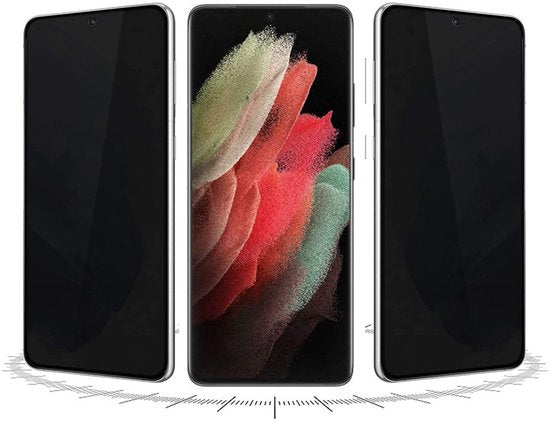 Hoesje en Privacy Screenprotector Combi Geschikt Voor Samsung S23 - Transparant Hoesje + Privacy Glas