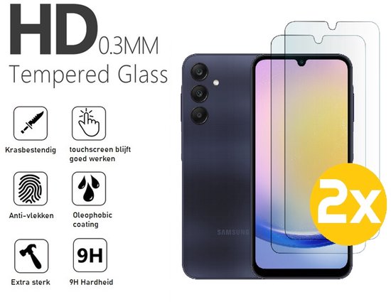 Pashouder Hoesje en Screenprotector Combi Geschikt Voor Samsung A14 - Pasjeshouder + 2x Screenprotector