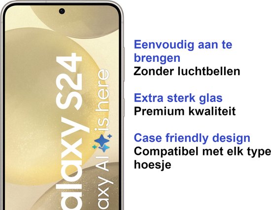 Premium Screenprotector Geschikt Voor Samsung S24 - Gehard Glas - 2 Stuks
