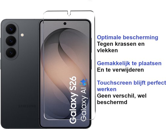 Premium Screenprotector Geschikt Voor Samsung S26 - Gehard Glas - 2 Stuks