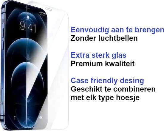 Premium Screenprotector Geschikt Voor iPhone 12 / 12 Pro - Gehard Glas - 2 Stuks