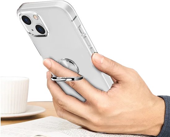 Armordrop Hoesje Met Ring Geschikt Voor iPhone 15 Pro -Transparant Hoesje Met Ring