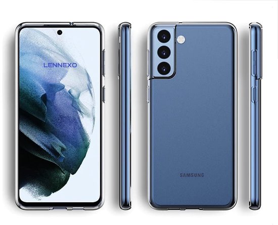 Hoesje en Privacy Screenprotector Combi Geschikt Voor Samsung S22+ (S22 PLUS)- Transparant Hoesje + Privacy Glas