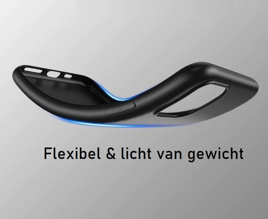 Zwart Hoesje Geschikt Voor iPhone XS Max - Zwarte Siliconen hoesje - Back Cover Hoes - Zwart