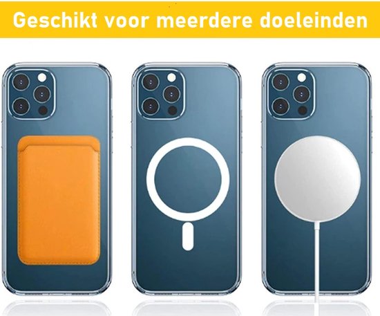 Lennexo Hoesje Geschikt Voor iPhone 11 Met Magneet Ring - Siliconen Hoesje Voor Draadloos Opladen en Geschikt voor Magsafe