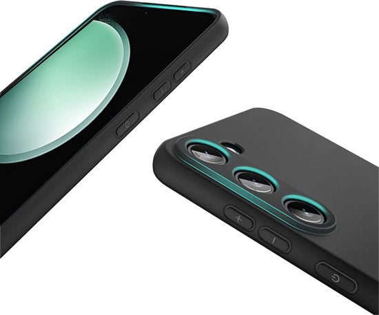 Zwart Hoesje Geschikt Voor Samsung S23 FE (Fan Edition) - Zwarte Siliconen Hoesje - TPU Back Cover Hoes -Zwart