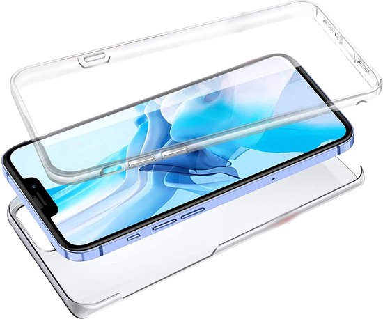 iPhone 13 Mini Hoesje | 2 in 1 Siliconen Hoesje 360° Bescherming | TPU Hoesje en Screenprotector iPhone 13 Mini in 1