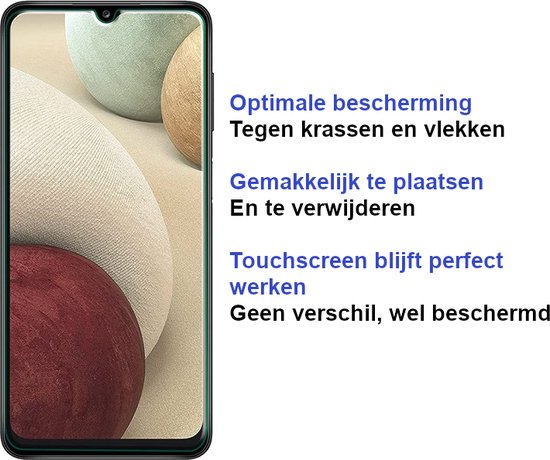 Premium Screenprotector Geschikt Voor Samsung A12 - Gehard Glas - 2 Stuks