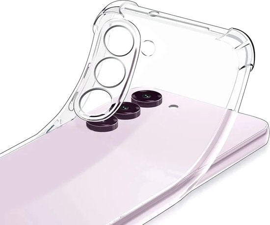 Anti Shock Hoesje Geschikt Voor Samsung Galaxy S23 FE (Fan Edition) - ShockProof Silicone Case - Transparant Back Cover