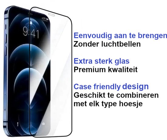 ArmorDrop Full Guard Screenprotector Geschikt Voor iPhone 12 / 12 Pro - Gehard Glas - 2 Stuks