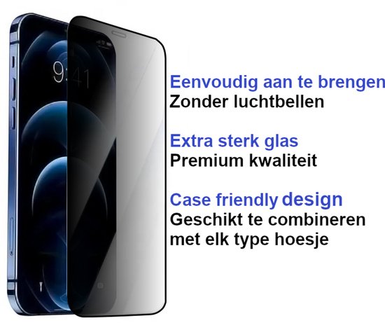 ArmorDrop Transparant Hoesje Inclusief 2x Privacy Screenprotector Geschikt Voor iPhone 15