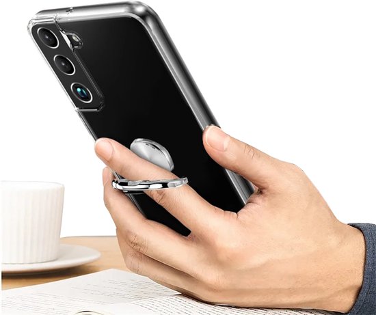 Armordrop Hoesje Met Ring Geschikt Voor Samsung A34 - Transparant Hoesje Met Ring