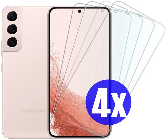 Screenprotector geschikt voor Samsung S22 PLUS (S22+) - Gehard Glas - Tempered Glass Armor Screen Cover - 4 Stuks