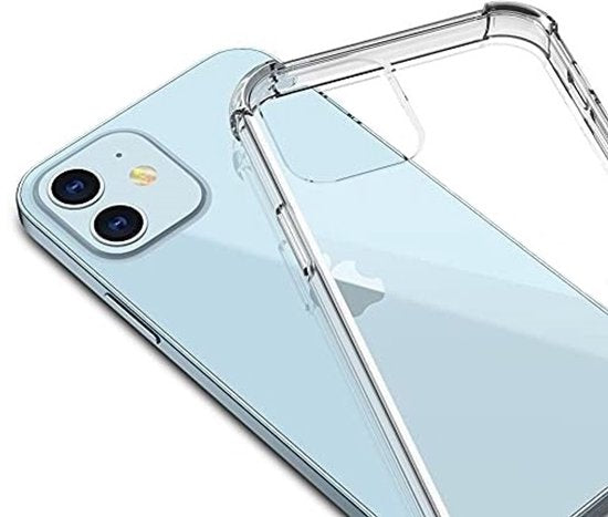 Hoesje en Screenprotector Combi Geschikt Voor iPhone 12 Mini - Anti Shock Hoesje + 2x Screenprotector
