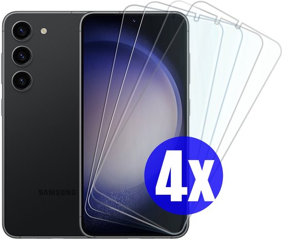 Screenprotector geschikt voor Samsung S23 - Gehard Glas - Tempered Glass Armor Screen Cover - 4 Stuks