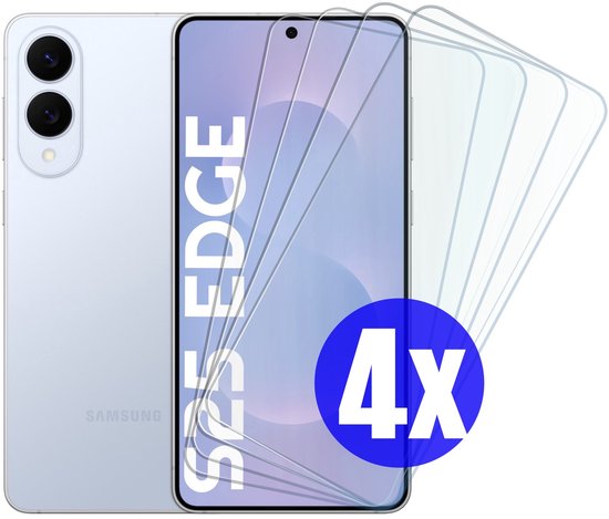 Screenprotector geschikt voor Samsung S25 EDGE - Gehard Glas - Tempered Glass Armor Screen Cover - 4 Stuks