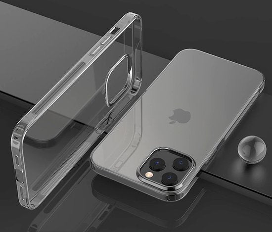 Hoesje en Screenprotector Combi Geschikt Voor iPhone 12 Pro Max - Transparant Hoesje + 2x Screenprotector