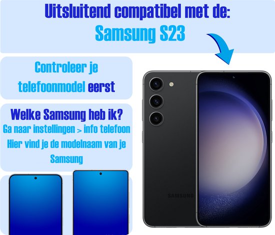 Screenprotector geschikt voor Samsung S23 - Gehard Glas - Tempered Glass Armor Screen Cover - 2 Stuks
