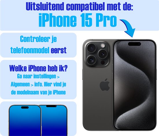 Screenprotector geschikt voor iPhone 15 Pro - Gehard Glas - Tempered Glass Armor Screen Cover - 4 Stuks