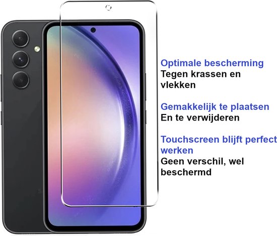 Premium Screenprotector Geschikt Voor Samsung A54 - Gehard Glas - 2 Stuks